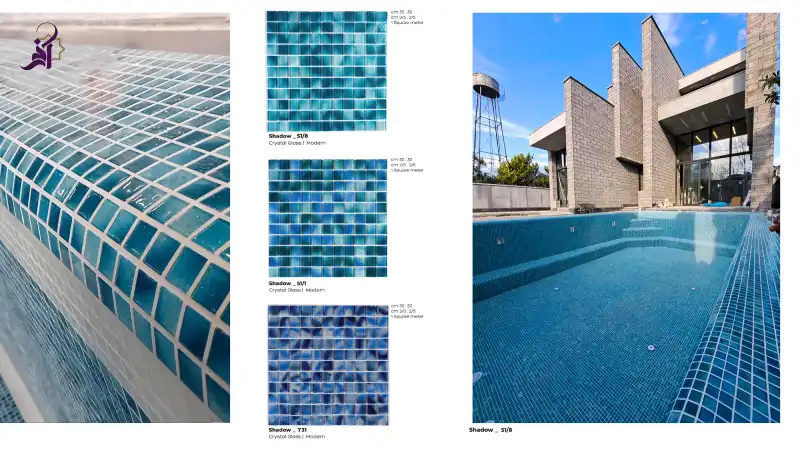 نمونه پروژه کاشی استخری و کاشی شیشه ای استخری