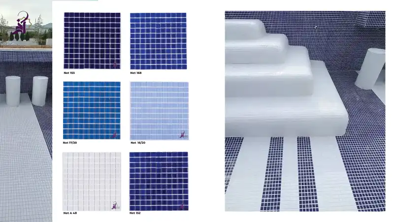 نمونه پروژه کاشی استخری و کاشی شیشه ای استخری