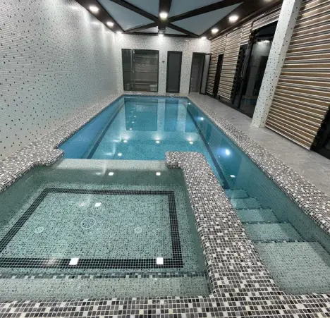 نمونه پروژه کاشی استخری و کاشی شیشه ای استخری